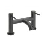 Sagittarius Ergo Lever Deck Bath Filler Tap Black