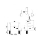Sagittarius Ergo Lever Deck Bath Filler Tap Black