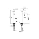 Sagittarius Ergo Extended Monobloc Basin Mixer with Waste
