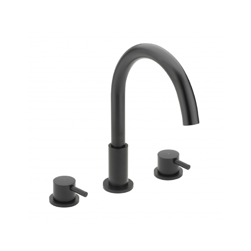 Sagittarius Ergo Lever 3 Hole Bath Filler Black Sagittarius Ergo Lever 3 Hole Bath Filler Black