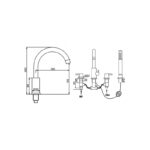 Sagittarius Ergo Lever 4 Hole Bath Shower Chrome