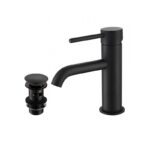 Sagittarius Ergo Cloakroom Basin Mixer Tap with Waste Black