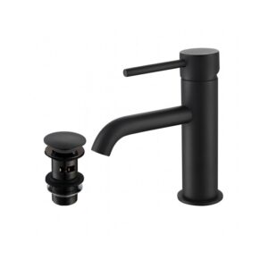 Sagittarius Ergo Cloakroom Basin Mixer Tap with Waste Black