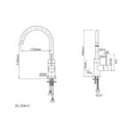 Sagittarius Ergo Side Lever Monobloc Basin Mixer