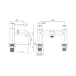 Sagittarius Ergo Lever Bath Shower Mixer Tap & Kit Matt Black
