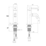 Sagittarius Ergo Cloakroom Basin Mixer Tap