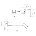 Sagittarius Ergo Wall Mounted Basin Mixer