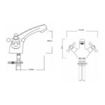 Sagittarius Fantasy Monobloc Basin Mixer