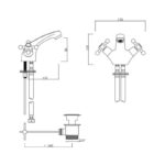 Sagittarius Fantasy Monobloc Basin Mixer