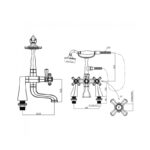 Sagittarius Fitzgerald Bath Shower Mixer & Kit Chrome