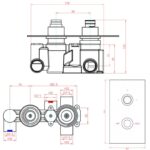 Sagittarius Flow Concealed 2 Way Thermostatic Shower Valve Chrome