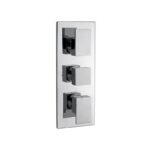 Sagittarius Flow Concealed 3 Way Thermostatic Shower Valve Chrome