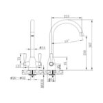 Sagittarius Forme Monobloc Sink Mixer Tap Black