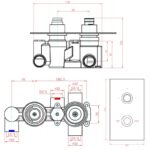 Sagittarius Gramercy Concealed 2 Way Thermostatic Shower Valve Chrome