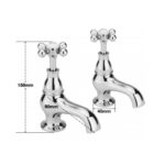 Sagittarius Kensington Bath Taps Chrome