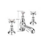 Sagittarius Kensington 3 Hole Basin Mixer Tap Chrome