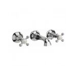 Sagittarius Kensington 3 Hole Wall Basin Mixer Chrome