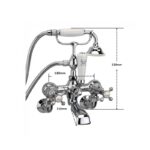 Sagittarius Kensington Deluxe Wall Bath Shower Mixer Chrome