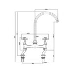 Sagittarius Kensington Bridge Sink Mixer Tap Chrome