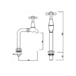 Sagittarius Kensington Bib Taps & Stands Pair