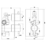 Sagittarius Immortals Leda Concealed 2 Way Shower Valve
