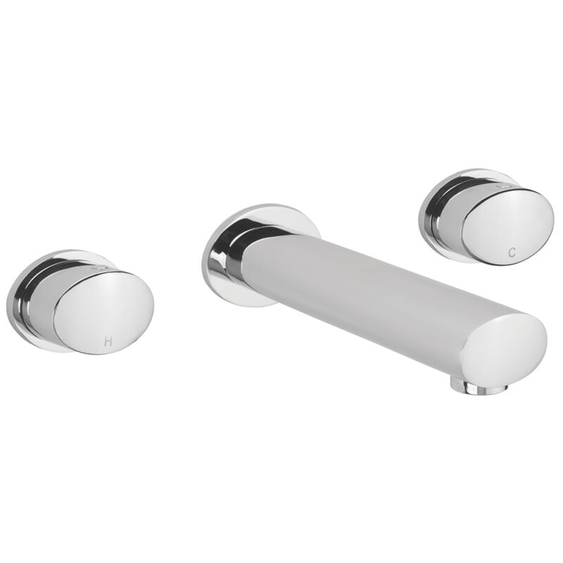 Sagittarius Oveta 3 Hole Wall Mounted Bath Mixer
