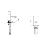 Sagittarius Oveta Cloakroom Basin Mixer with Waste
