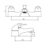Sagittarius Prestige Twin Lever Bath Shower & Kit