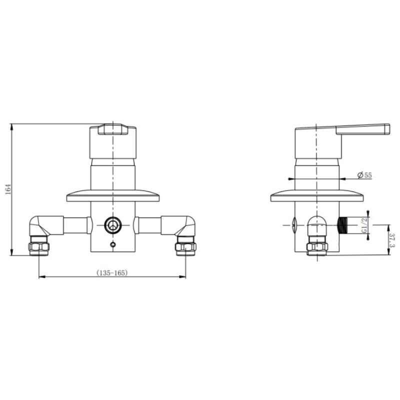 Sagittarius Genoa Adjustable Thermostatic Shower Valve Chrome