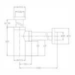 Sagittarius 1 1/4 inch Minimal Bottle Trap & Extension Pipe