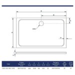 Scudo Shires 1000 x 800mm Rectangular Shower Tray White