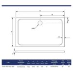Scudo Shires 1000 x 900mm Rectangular Shower Tray White