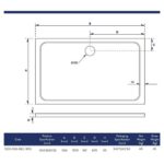Scudo Shires 1200 x 900mm Rectangular Shower Tray White