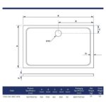 Scudo Shires 1700 x 760mm Rectangular Shower Tray White
