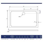 Scudo Shires 1700 x 900mm Rectangular Shower Tray White