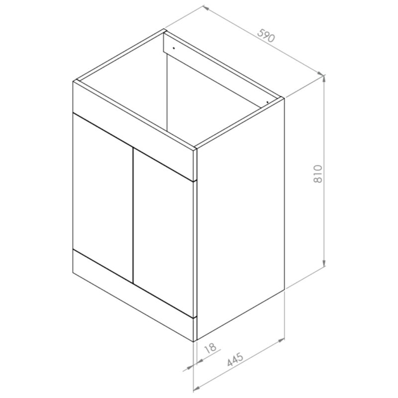 Scudo Empire 600mm Vanity Unit Blue