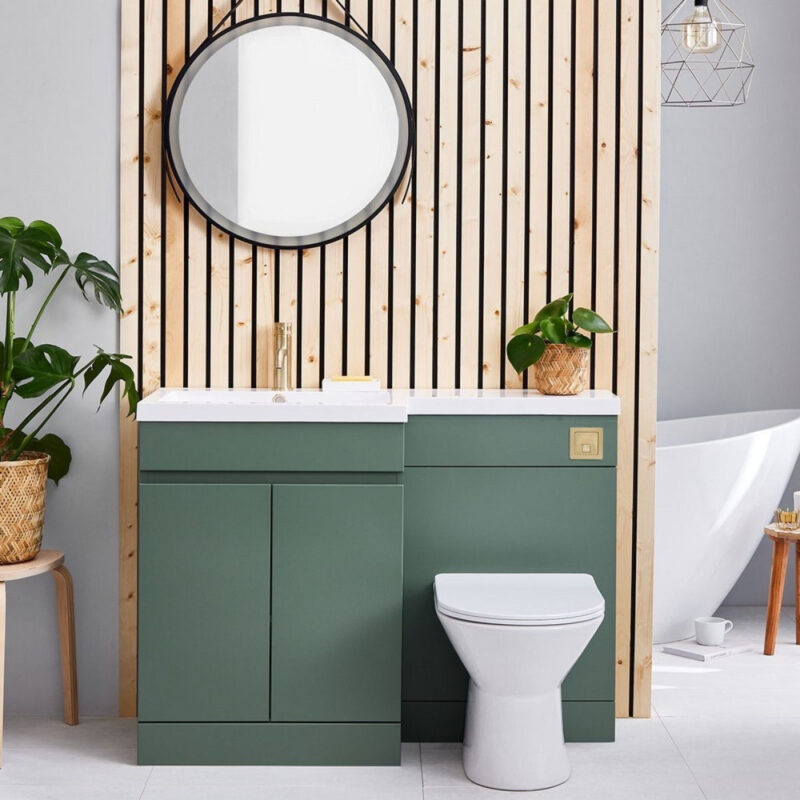 Scudo Empire 1100mm Left Handed Furniture Pack Matt Sage Green