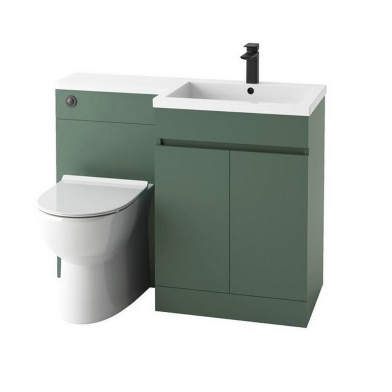 Scudo Empire 1100mm Right Handed Furniture Pack Matt Sage Green Scudo Empire 1100mm Right Handed Furniture Pack Matt Sage Green
