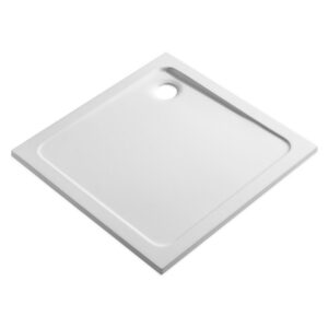 Scudo Eco Stone 700 x 700mm Square White Shower Tray