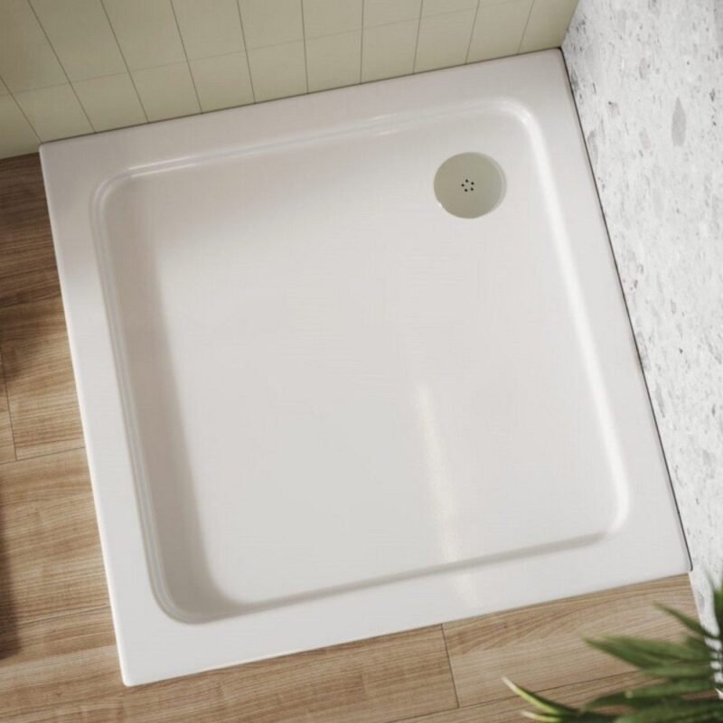 Scudo Shires 760mm Square Shower Tray White