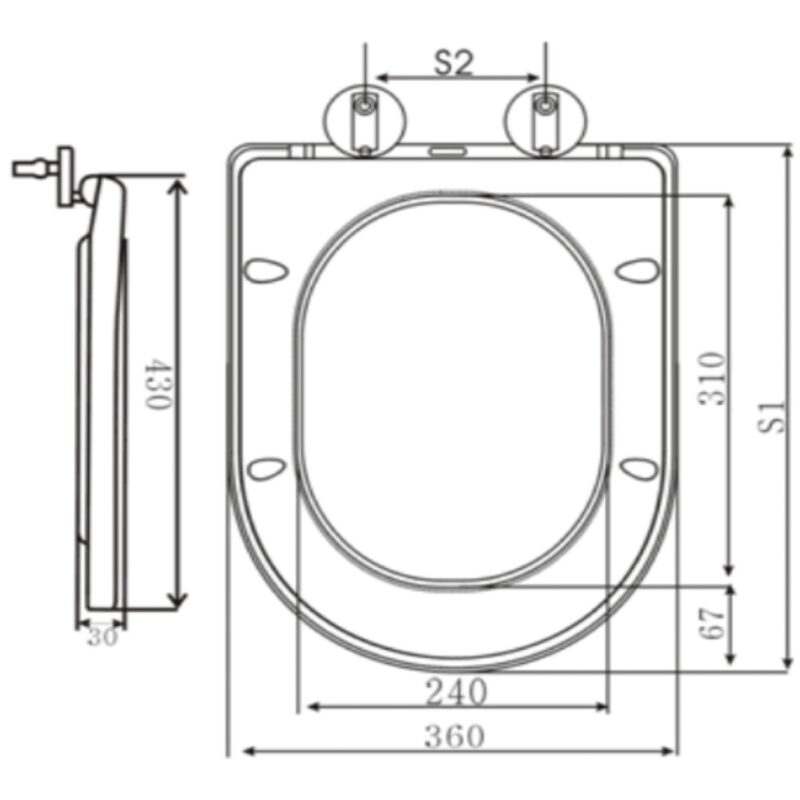 Scudo Wrap Over Soft Close Toilet Seat