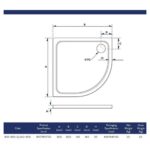 Scudo Shires 800mm Quadrant Shower Tray White