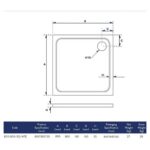 Scudo Shires 800mm Square Shower Tray White