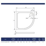 Scudo Shires 900mm Quadrant Shower Tray White