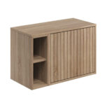 Scudo Alfie 800mm Vanity Unit with Fluted Drawer & Side Storage Sonoma Oak