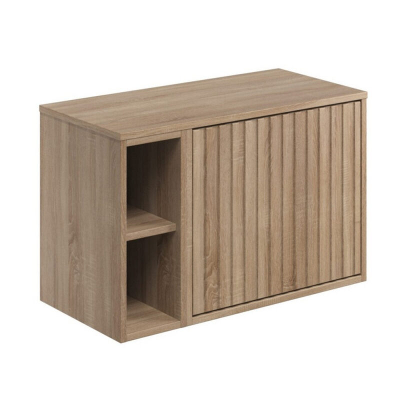 Scudo Alfie 800mm Vanity Unit with Fluted Drawer & Side Storage Sonoma Oak Scudo Alfie 800mm Vanity Unit with Fluted Drawer & Side Storage Sonoma Oak