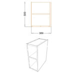 Scudo Alfie 800mm Vanity Unit with Fluted Drawer & Side Storage Sonoma Oak