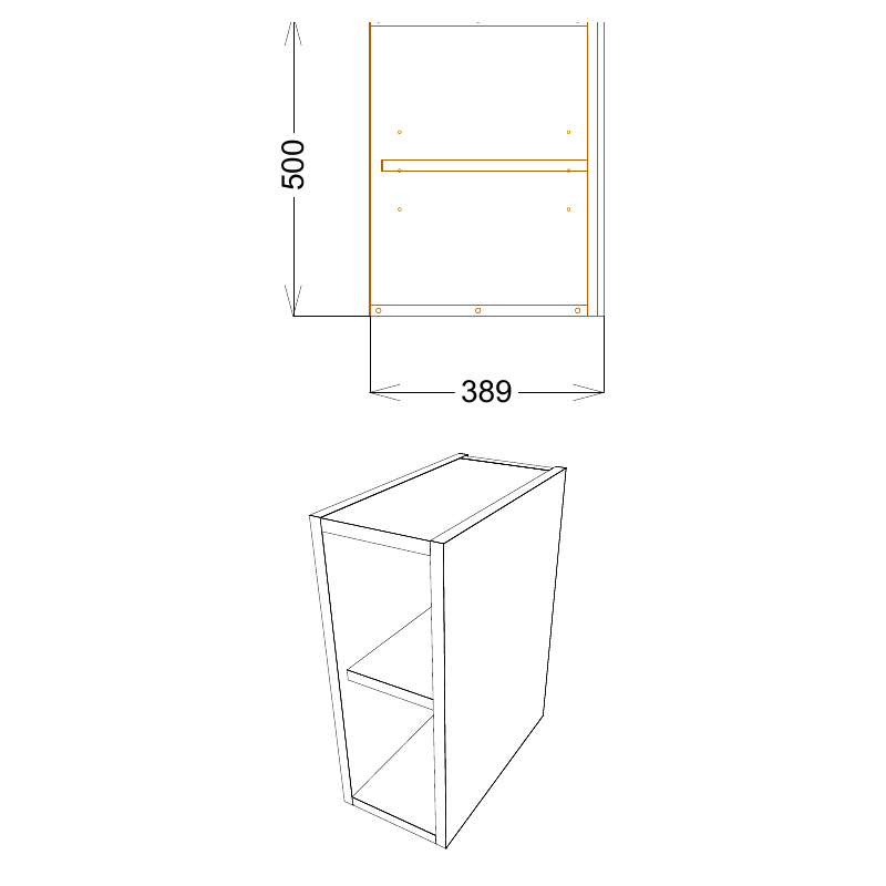 Scudo Alfie 800mm Vanity Unit with Fluted Drawer & Side Storage Sonoma Oak