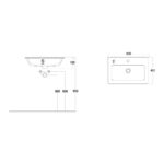 Scudo Alfie 600mm Vanity Unit, Basin & Fluted Drawer Sonoma Oak