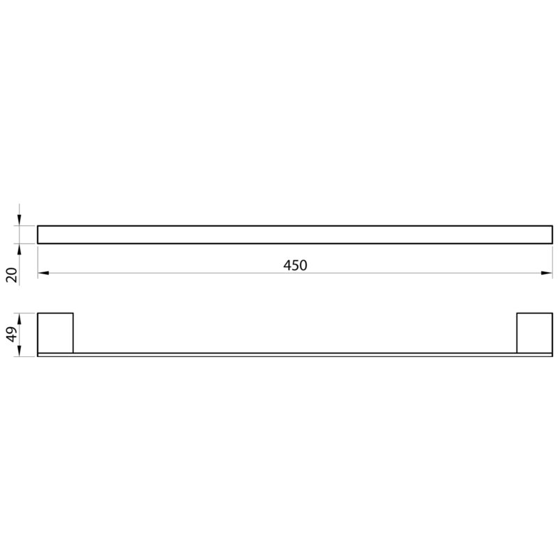 Scudo Alpha Towel Bar 45cm